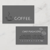 Loyalty Coffee Punch Modern Dim Gray Background (Voorkant / Achterkant)