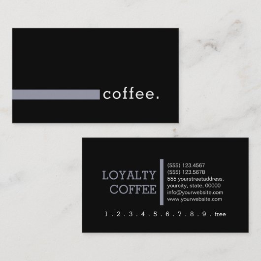 Loyalty Coffee Punch Modern Manatee (Voorkant / Achterkant)