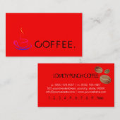 Loyalty Coffee Punch Modern Red Background (Voorkant / Achterkant)