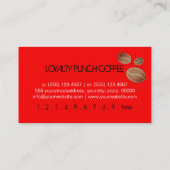 Loyalty Coffee Punch Modern Red Background (Achterkant)