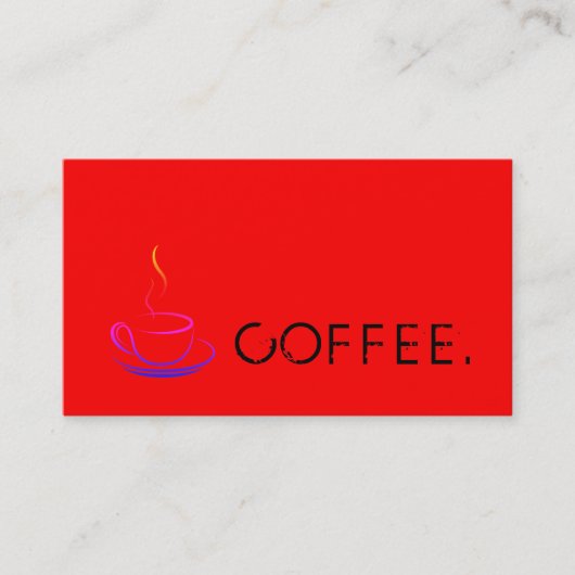 Loyalty Coffee Punch Modern Red Background (Voorkant)