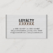 Loyalty Coffee Punch Moderne witte houtnerf (Achterkant)
