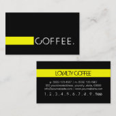 Loyalty Coffee Punch Plain Black Modern Yellow (Voorkant / Achterkant)