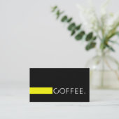 Loyalty Coffee Punch Plain Black Modern Yellow (Staand voorkant)