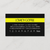 Loyalty Coffee Punch Plain Black Modern Yellow (Achterkant)