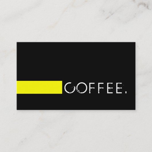 Loyalty Coffee Punch Plain Black Modern Yellow (Voorkant)