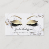 Loyalty Kaart 10 Makeup Artist Lashes Marble Gold (Voorkant)