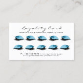 Loyalty Kaart 10 Makeup Lashes Extension Blue Navy (Achterkant)