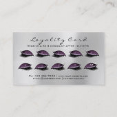 Loyalty Kaart 10 Makeup Lashes Extension Grey Plum (Achterkant)