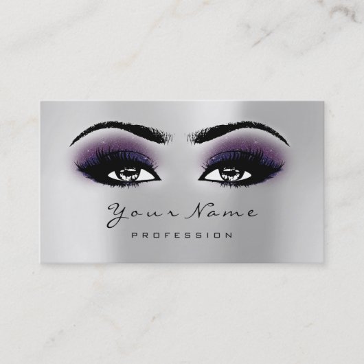 Loyalty Kaart 10 Makeup Lashes Extension Grey Plum (Voorkant)