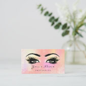 Loyalty Kaart 10 Makeup Lashes Uitbreidingsroze (Staand voorkant)