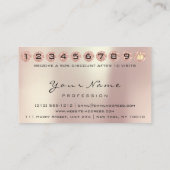 Loyalty Kaart 10 Punch Crown Roos Gold QR Foto Visitekaartje (Achterkant)