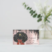Loyalty Kaart 10 Punch Curly Hairdresser Roos Visitekaartje (Staand voorkant)