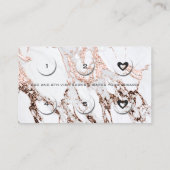 Loyalty Kaart 6 Beauty Salon Lash Copper Marble (Achterkant)