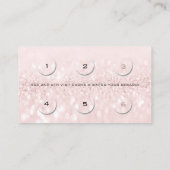 Loyalty Kaart 6 Beauty Salon Lashes Glitter Pink (Achterkant)