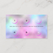 Loyalty Kaart 6 Beauty Salon Lashes Glitter Pink (Achterkant)