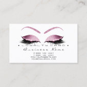 Loyalty Kaart 6 Beauty Salon Lashes Pink White Wax (Voorkant)