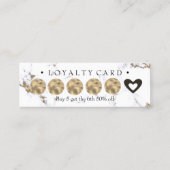 Loyalty Kaart 6 Black Punch Makeup Marble Heart (Achterkant)