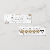 Loyalty Kaart 6 Black Punch Makeup Marble Heart (Voorkant / Achterkant)