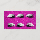 Loyalty Kaart 6 Lash Silver Hot Pink Crown Glitter (Achterkant)
