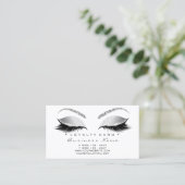 Loyalty Kaart 6 Lashes Silver White Crown Glitter (Staand voorkant)