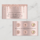 Loyalty Kaart 6 Punch Makeup Artist Glitter Roos (Voorkant / Achterkant)