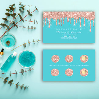 Loyalty Kaart 6 Punch Makeup Artist Heart Roos Blu