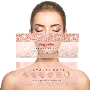 Loyalty Kaart 6 Punch Makeup Beauty Heart RoseSpar