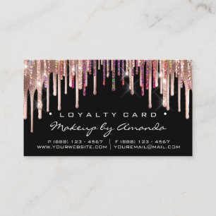 Loyalty Kaart 6 Punch Makeup Holograaf Roos VIP