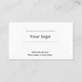 Loyalty Kaart, Eenvoudige scripttypografie (Achterkant)