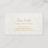 Loyalty Kaart | Goud Eyelash-uitbreidingsbalk (Achterkant)