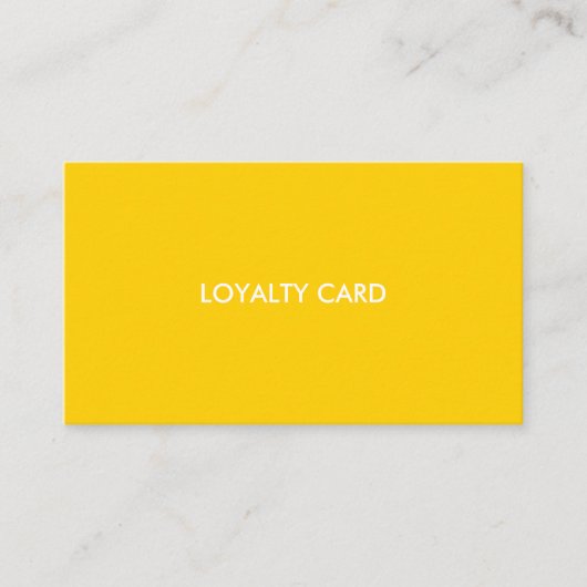 Loyalty-kaart | Heldergeel | Golden Visitekaartje (Voorkant)