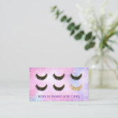 Loyalty Kaart | Lashes Makeup Artist Pastel Glitte (Staand voorkant)