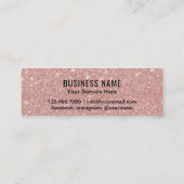 Loyalty Kaart | Modern Roos Gold Glitter 6 Punch (Achterkant)