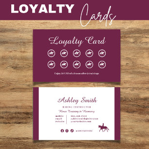Loyalty Kaart Modern Trendy Horse Training Visitekaartje