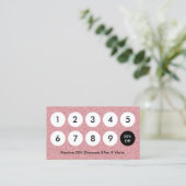 Loyalty Kaart Moderne roze roze roze goudzout (Staand voorkant)