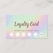 Loyalty Kaart | Pastel Holographic Beauty Salon (Voorkant)
