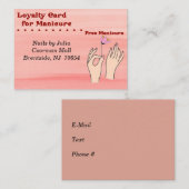 Loyalty-Kaart voor vrije mest in perziken Visitekaartje (Voorkant / Achterkant)