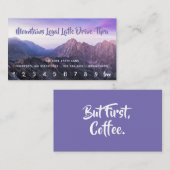 Loyalty Latte Drive-Thru Paarse Mountains Foto (Voorkant / Achterkant)