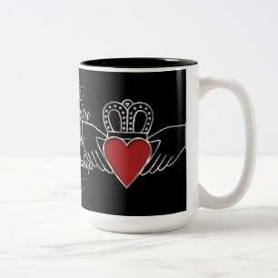 Loyalty Love Friendship Claddagh Black Coffee Mok