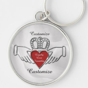 Loyalty Love Friendship Claddagh Custom Sleutelhan Sleutelhanger