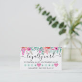 Loyalty mint roze florale waterverf hart 10 (Staand voorkant)