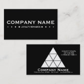 LOYALTY piramid punch card (aanpasbare kleur) (Voorkant / Achterkant)