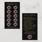 Loyalty Punch Card - Roos Glitter (Voorkant / Achterkant)