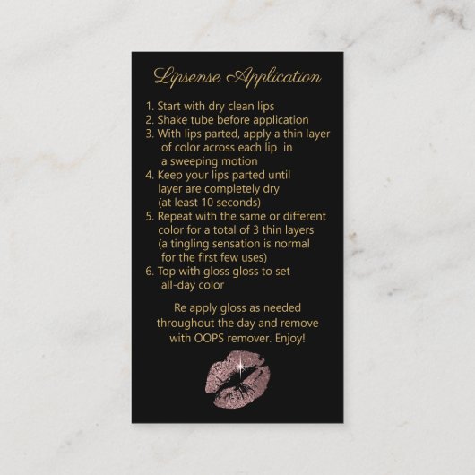 Loyalty Punch Card - Roos Glitter (Achterkant)