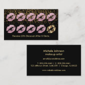 Loyalty Punch Card - Roze glazen oplips (Voorkant / Achterkant)