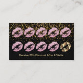 Loyalty Punch Card - Roze glazen oplips (Voorkant)