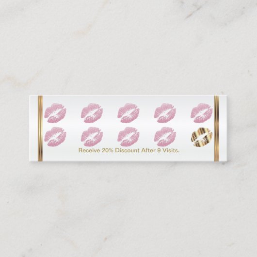 Loyalty Punch Card - Roze Glitter (Voorkant)