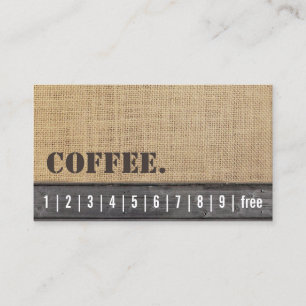 Loyalty Punch Card Rustige braad- en houtkoffie