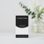 Loyalty Visitekaartje Punch Card (Staand voorkant)